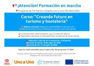 Cartela informativa curso indicando el importe obtenido y la fecha del curso.